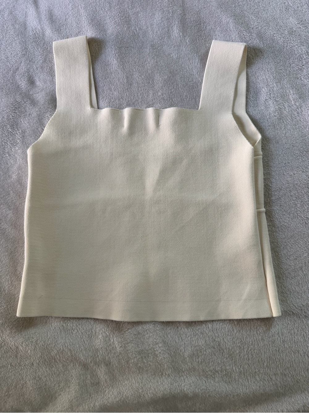 Listicle Cream Square-Neck Ribbed Tank - Picture 3 of 3
